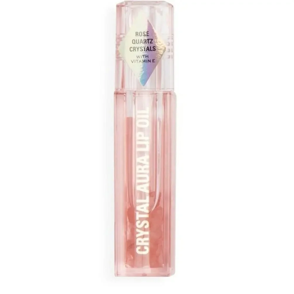 Lot Of 3 Makeup Revolution Crystal Aura Lip Oil Rose Quartz Crystal's Vitamin E